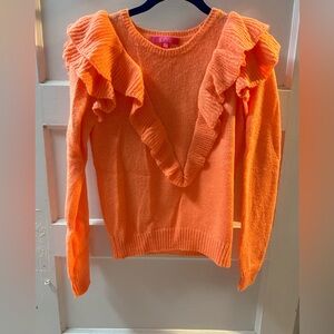 Lilly Pulitzer Tangerine Scooped Neck Sweater